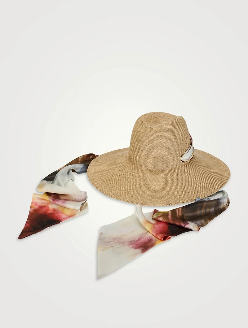 Cassidy Packable Fedora Hat With Scarf