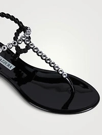Almost Bare Crystal Jelly Thong Sandals