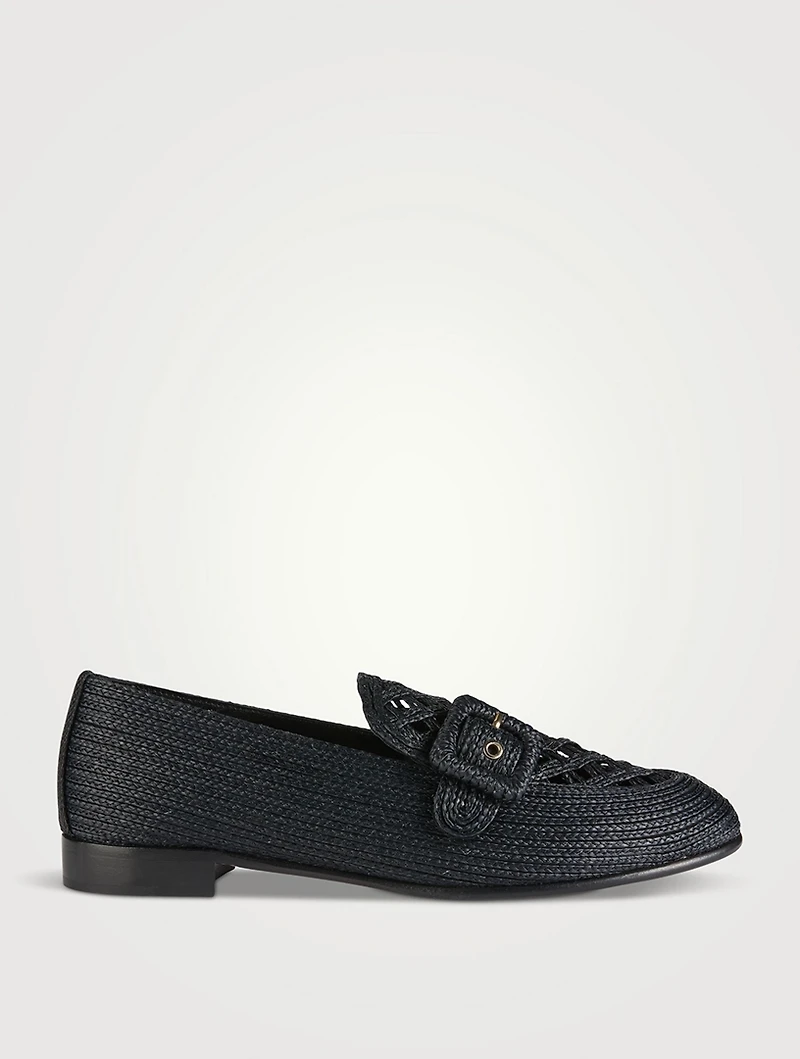 Visconti Raffia Loafers