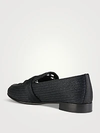 Visconti Raffia Loafers