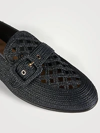 Visconti Raffia Loafers