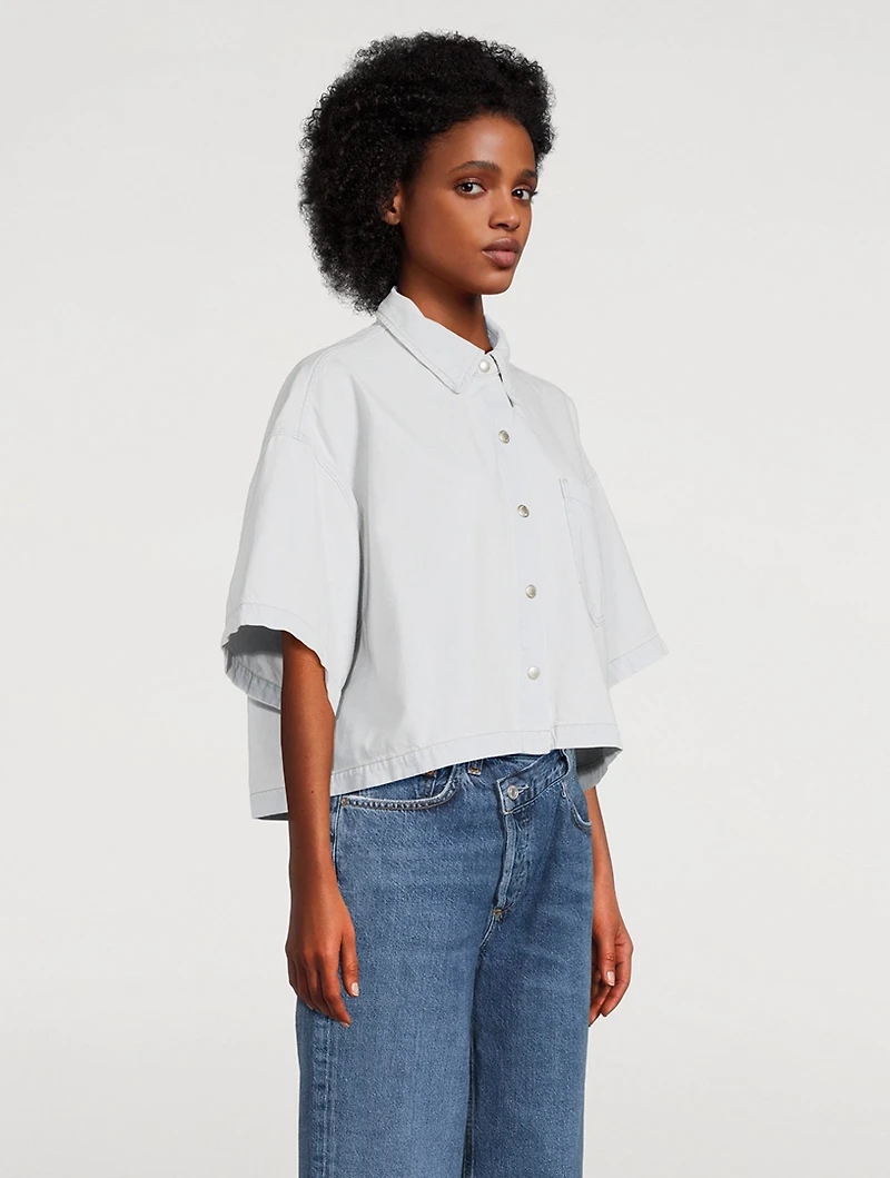 Rona Cropped Denim Shirt
