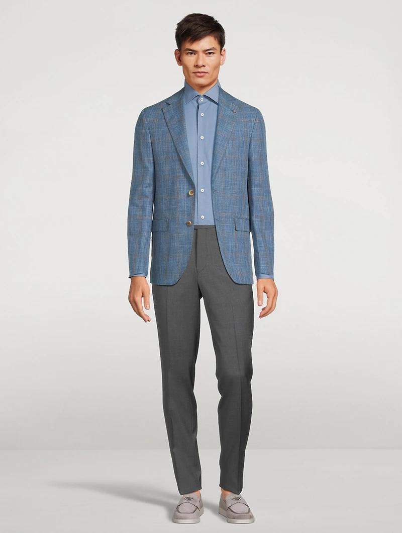 Midland Cotton and Wool Jacket Plaid Print