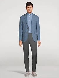 Midland Cotton and Wool Jacket Plaid Print