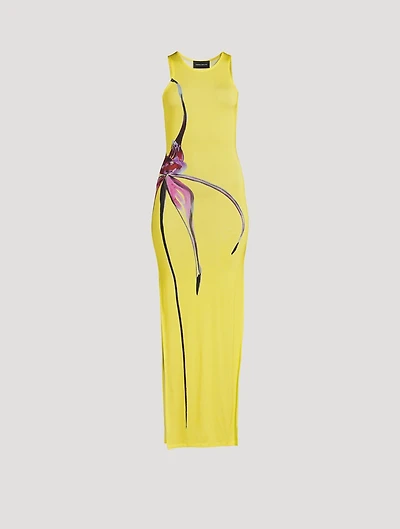Maxi Dress Caledenia Orchid Print