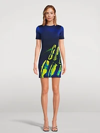 Printed Double Ring Mini Dress