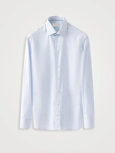 Slim Fit Bengal Striped Elevated Poplin Shirt