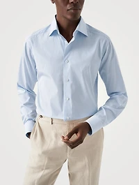 Slim Fit Bengal Striped Elevated Poplin Shirt