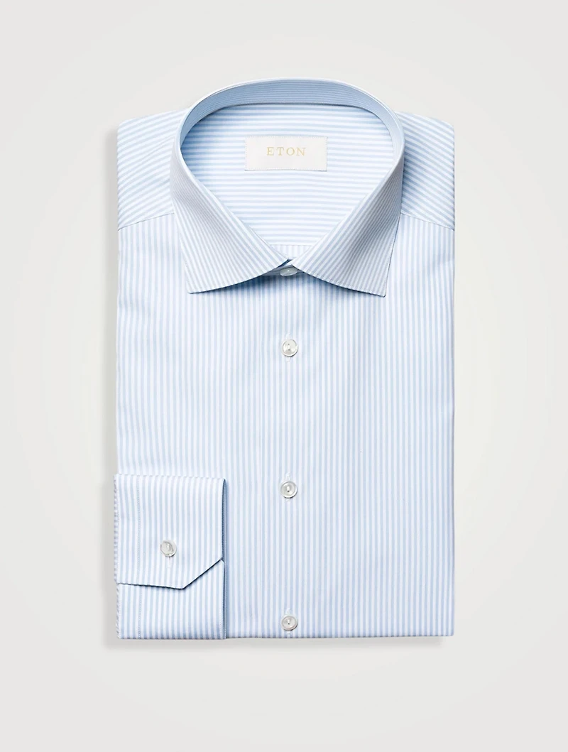 Slim Fit Bengal Striped Elevated Poplin Shirt
