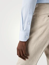 Slim Fit Bengal Striped Elevated Poplin Shirt
