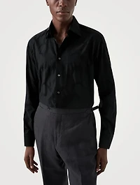 Slim Fit Floral Jacquard Evening Shirt