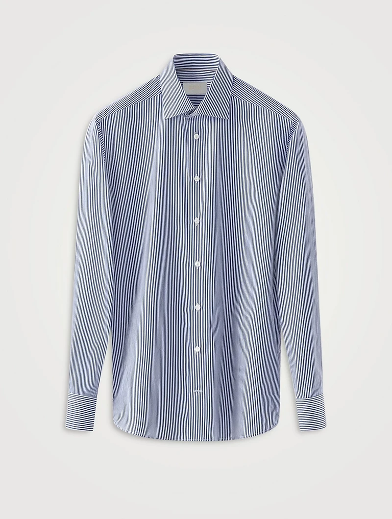 Contemporary Fit Bengal Stripe Elevated Poplin Shirt