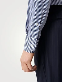 Contemporary Fit Bengal Stripe Elevated Poplin Shirt