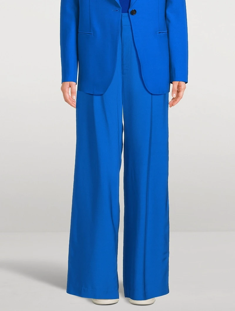 Pleated Wide-Leg Trousers