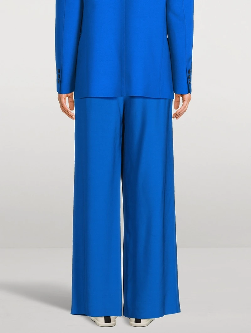 Pleated Wide-Leg Trousers