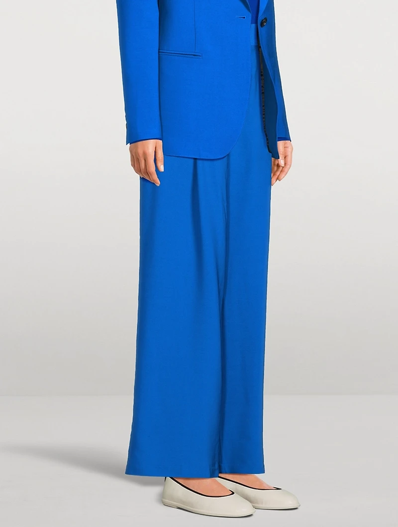 Pleated Wide-Leg Trousers