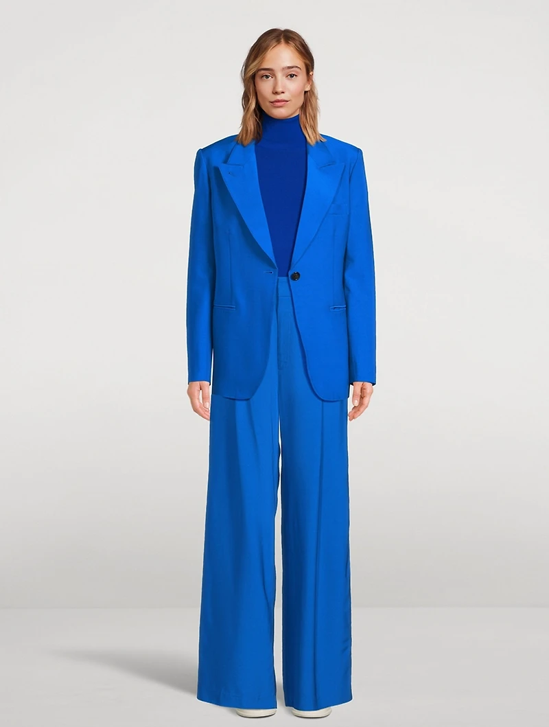 Pleated Wide-Leg Trousers