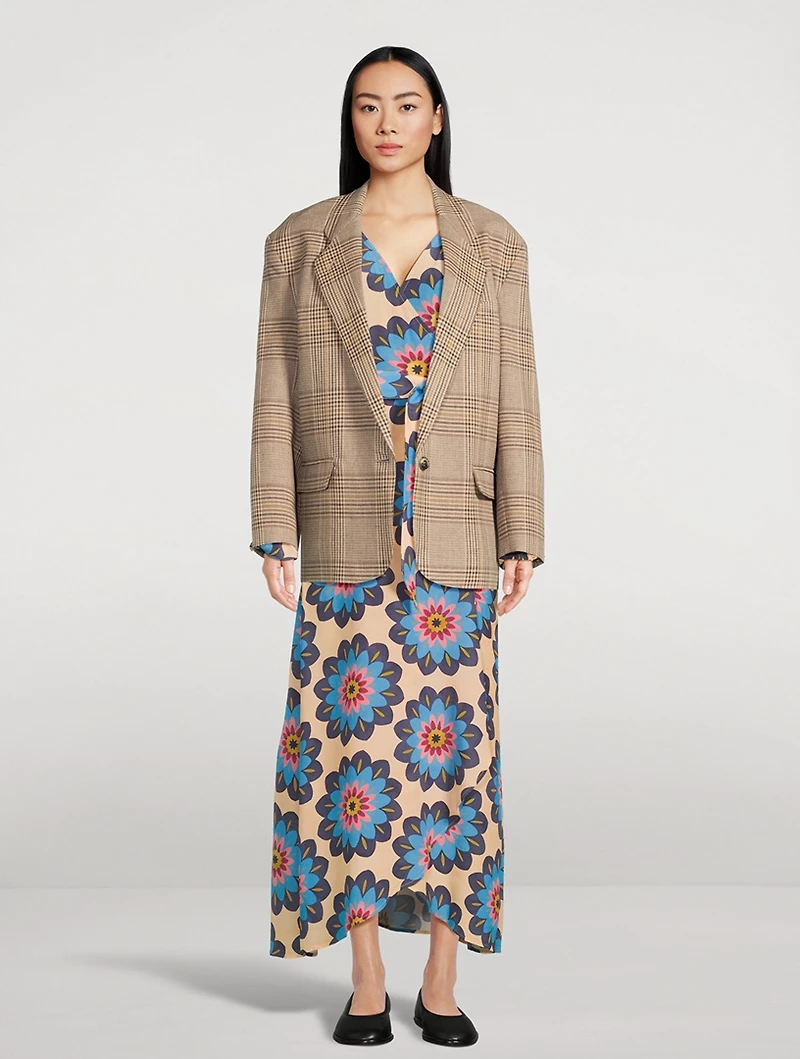 Oversized Glen Check Blazer