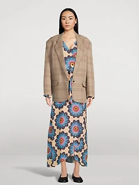 Oversized Glen Check Blazer