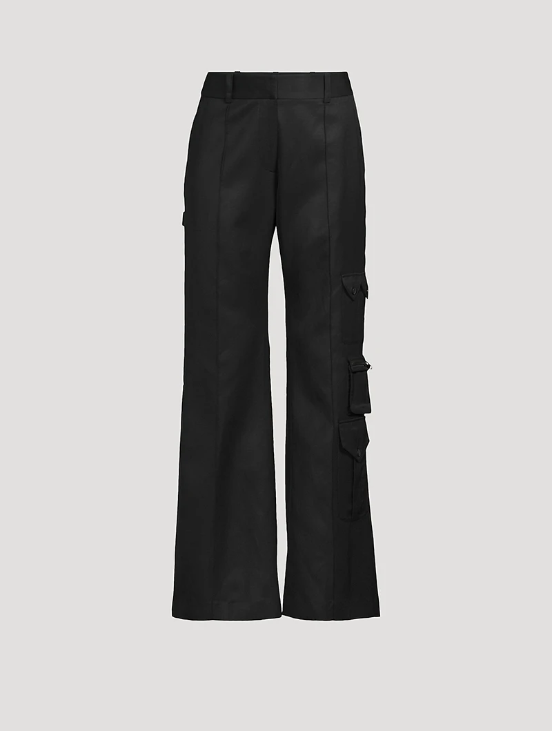 Wide-Leg Cargo Trousers
