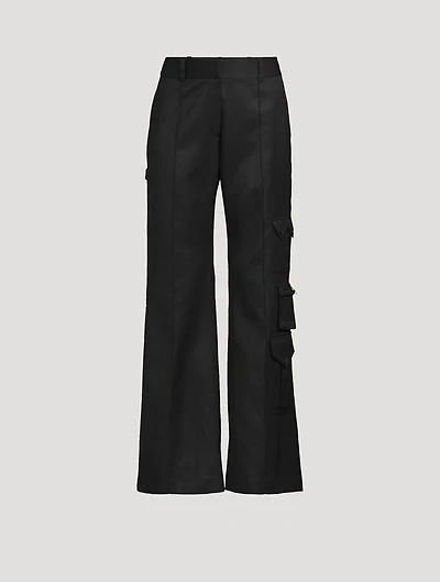 Wide-Leg Cargo Trousers