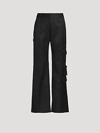 Wide-Leg Cargo Trousers