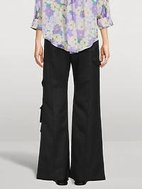 Wide-Leg Cargo Trousers