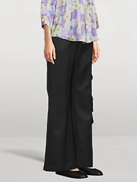 Wide-Leg Cargo Trousers