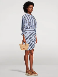 Shirt Dress Stripe Print