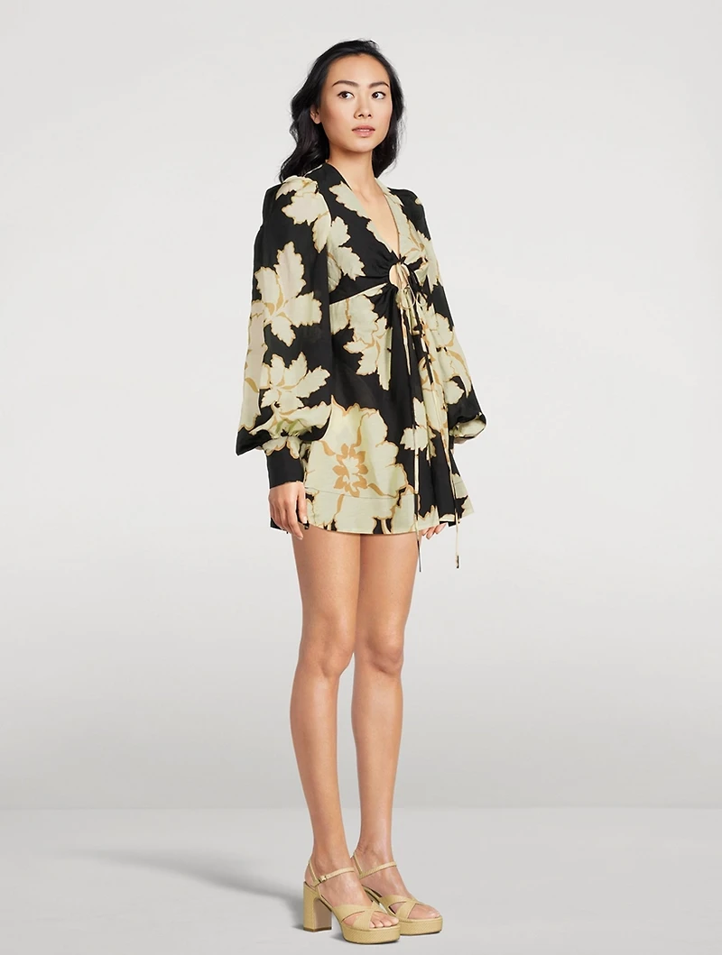 Lucia Keyhole Ruched Mini Dress