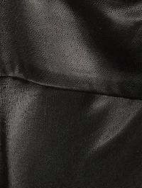 La Lune Plunged Halter Midi Dress