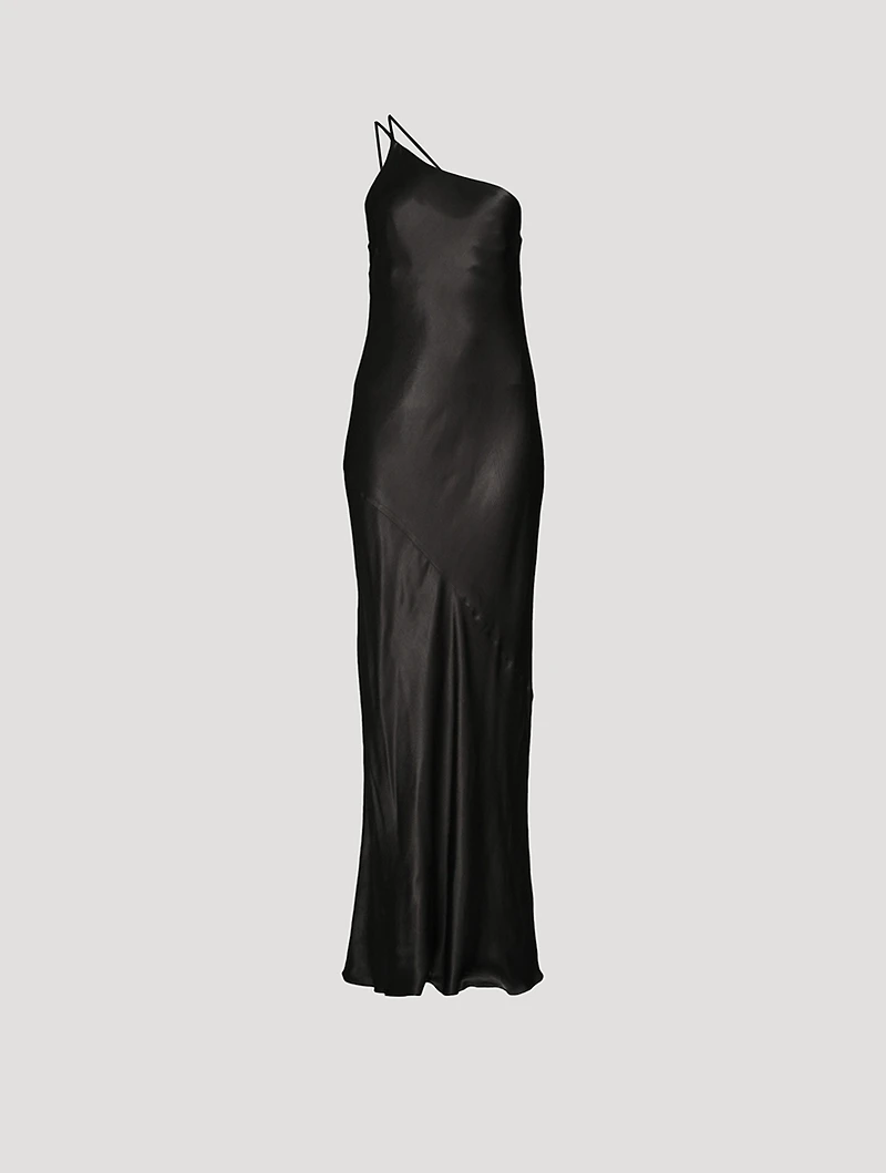 La Lune One-Shoulder Cowl Back Long Dress