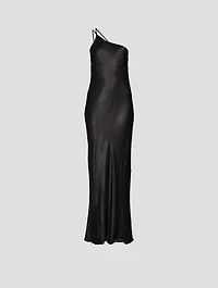 La Lune One-Shoulder Cowl Back Long Dress