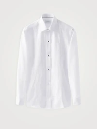 Slim Fit Pleated Bib Formal Shirt