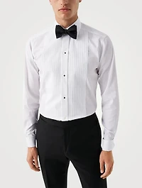 Slim Fit Pleated Bib Formal Shirt