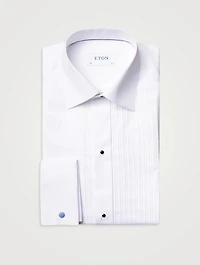 Slim Fit Pleated Bib Formal Shirt