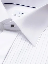 Slim Fit Pleated Bib Formal Shirt
