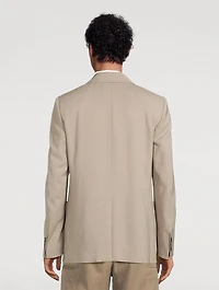 Wool-Blend Double-Breasted Jacket