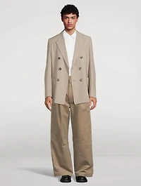 Wool-Blend Double-Breasted Jacket