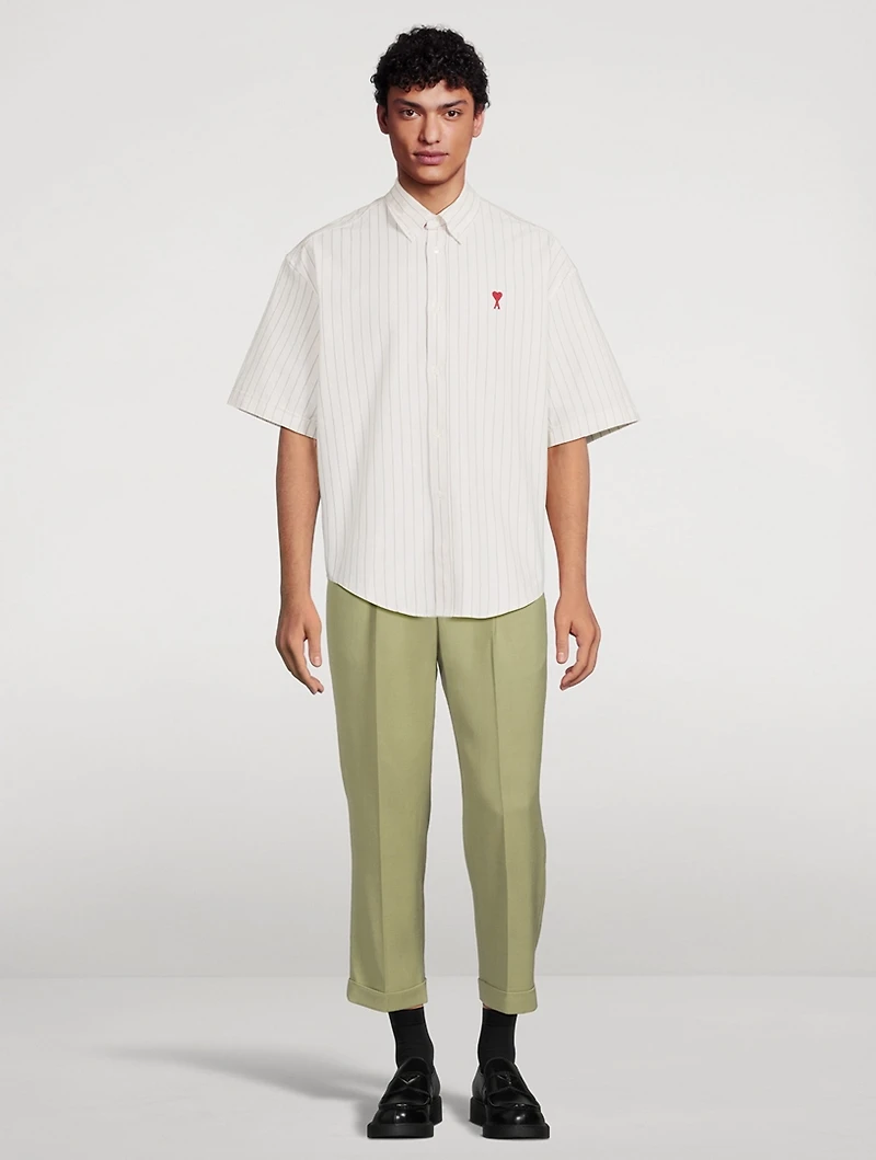 Wool-Blend Oversized Pants
