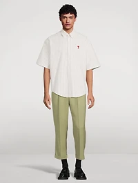 Wool-Blend Oversized Pants