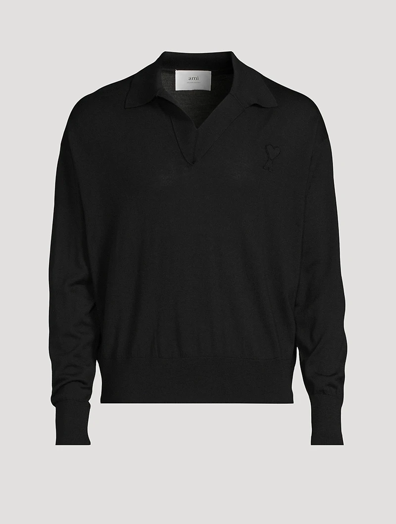 Wool Polo Sweater
