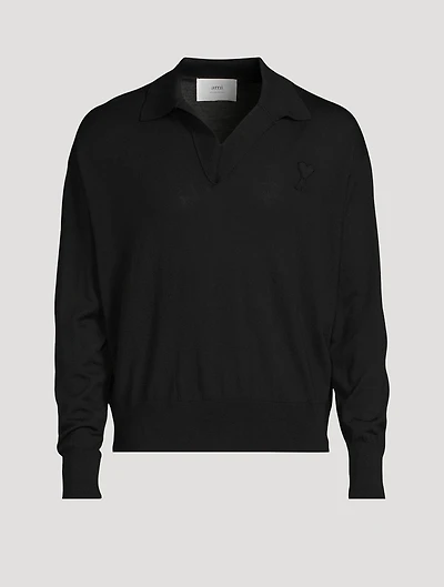 Wool Polo Sweater