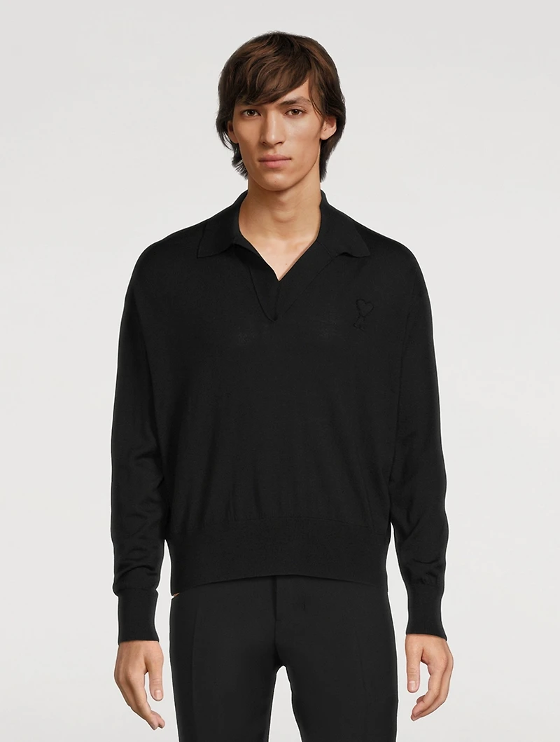 Wool Polo Sweater