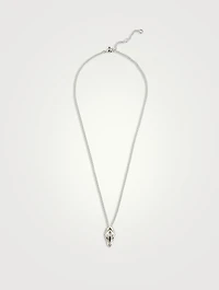 Naga Sterling Silver Pendant Necklace With Sapphire