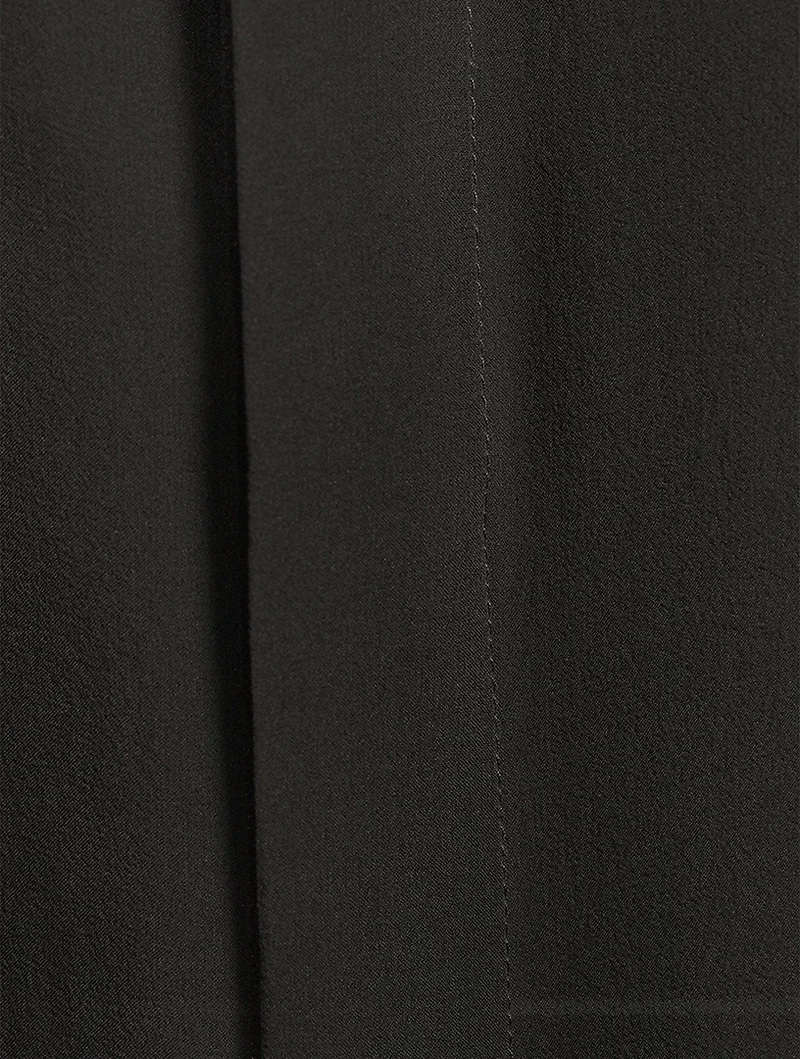Semi-Sheer Silk Shirt Dress