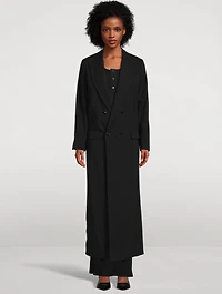 Wool Gabardine Double-Breasted Coat