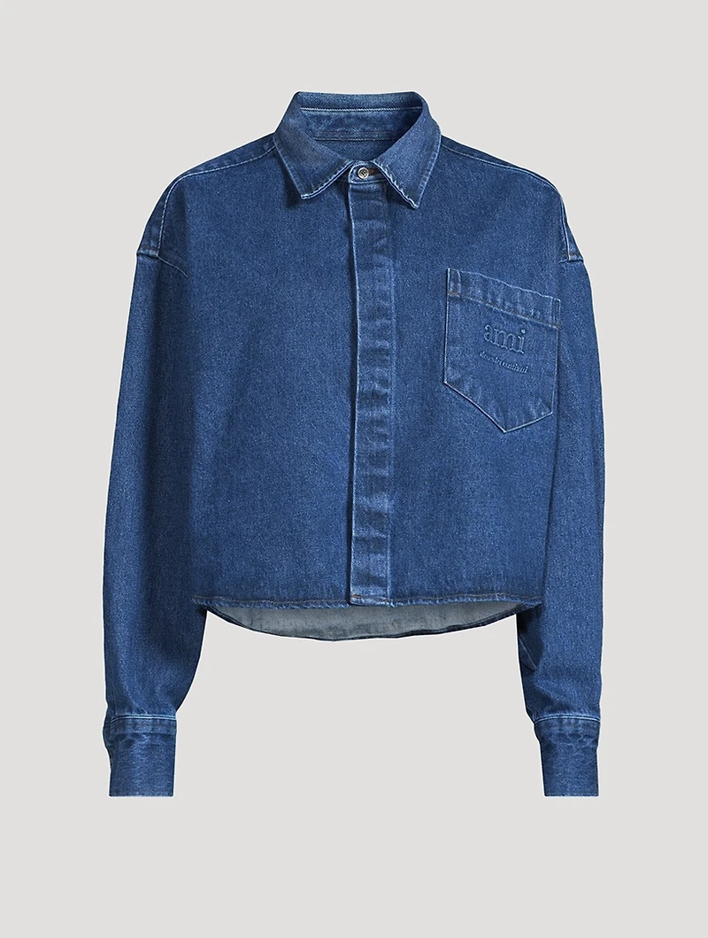 Cropped Denim Shirt