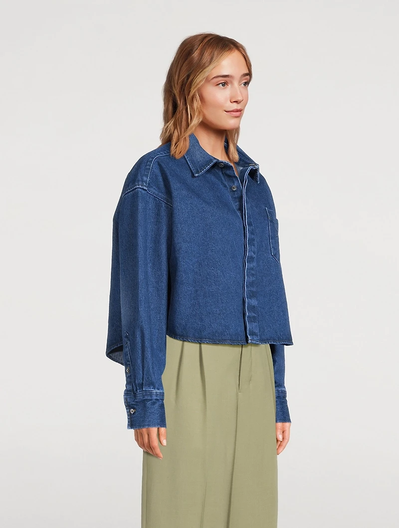 Cropped Denim Shirt