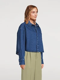 Cropped Denim Shirt